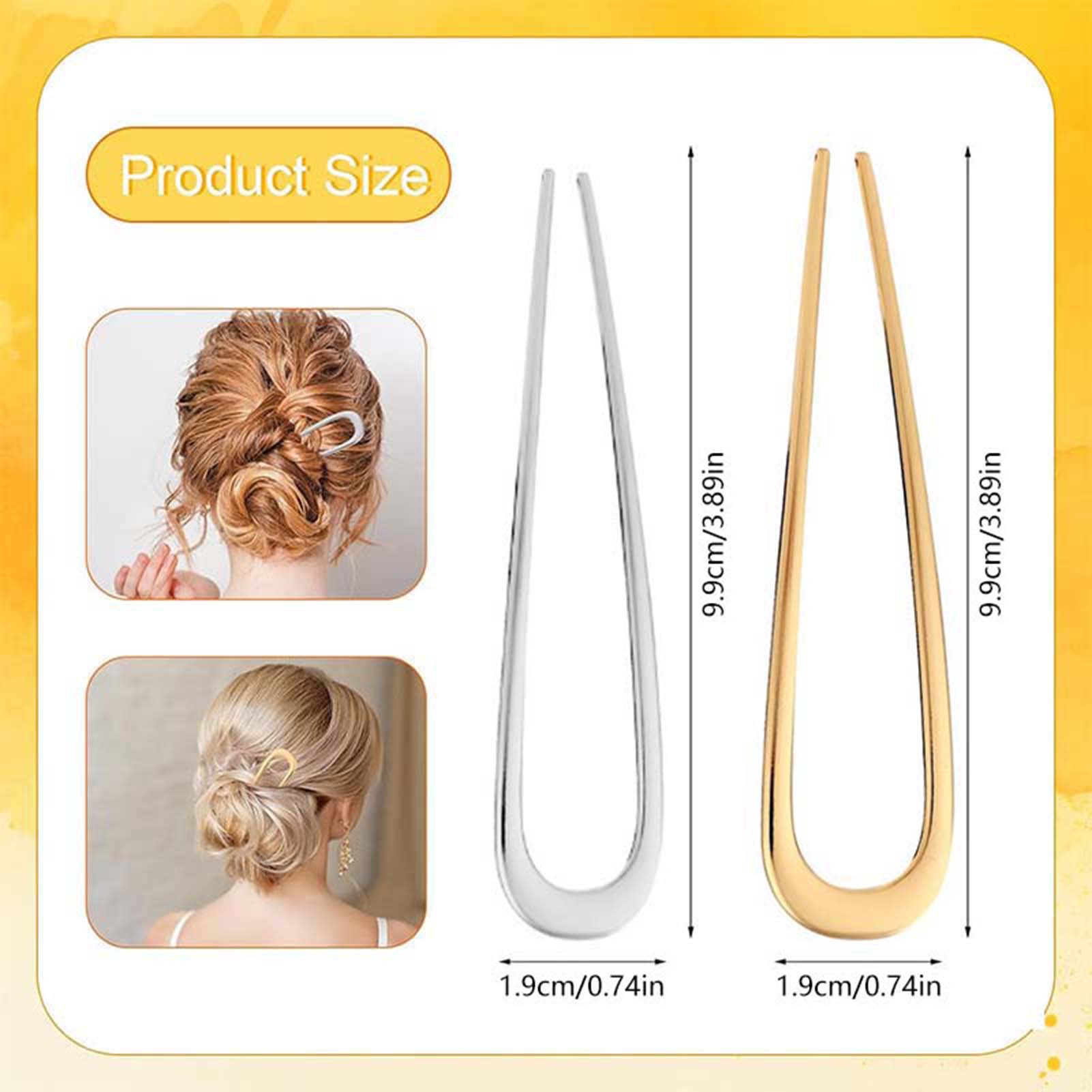 French U Shaped Hair Pins Vint - Hair Bundles 评论和价格