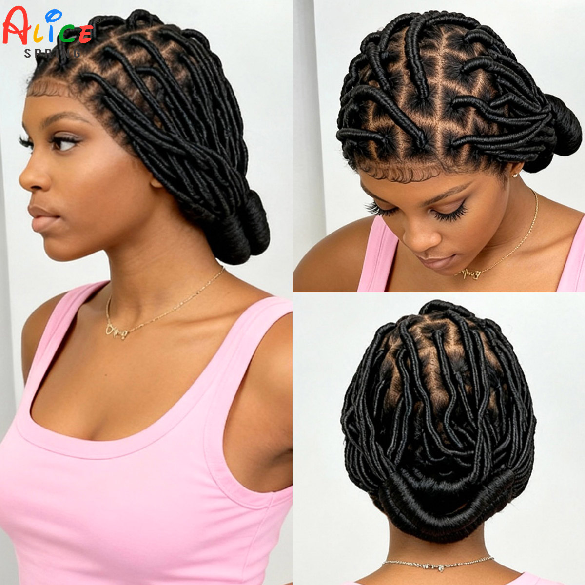 Bantu Braided Wigs Synthetic F - Synthetic Braided Wigs For Black Women 评论和价格