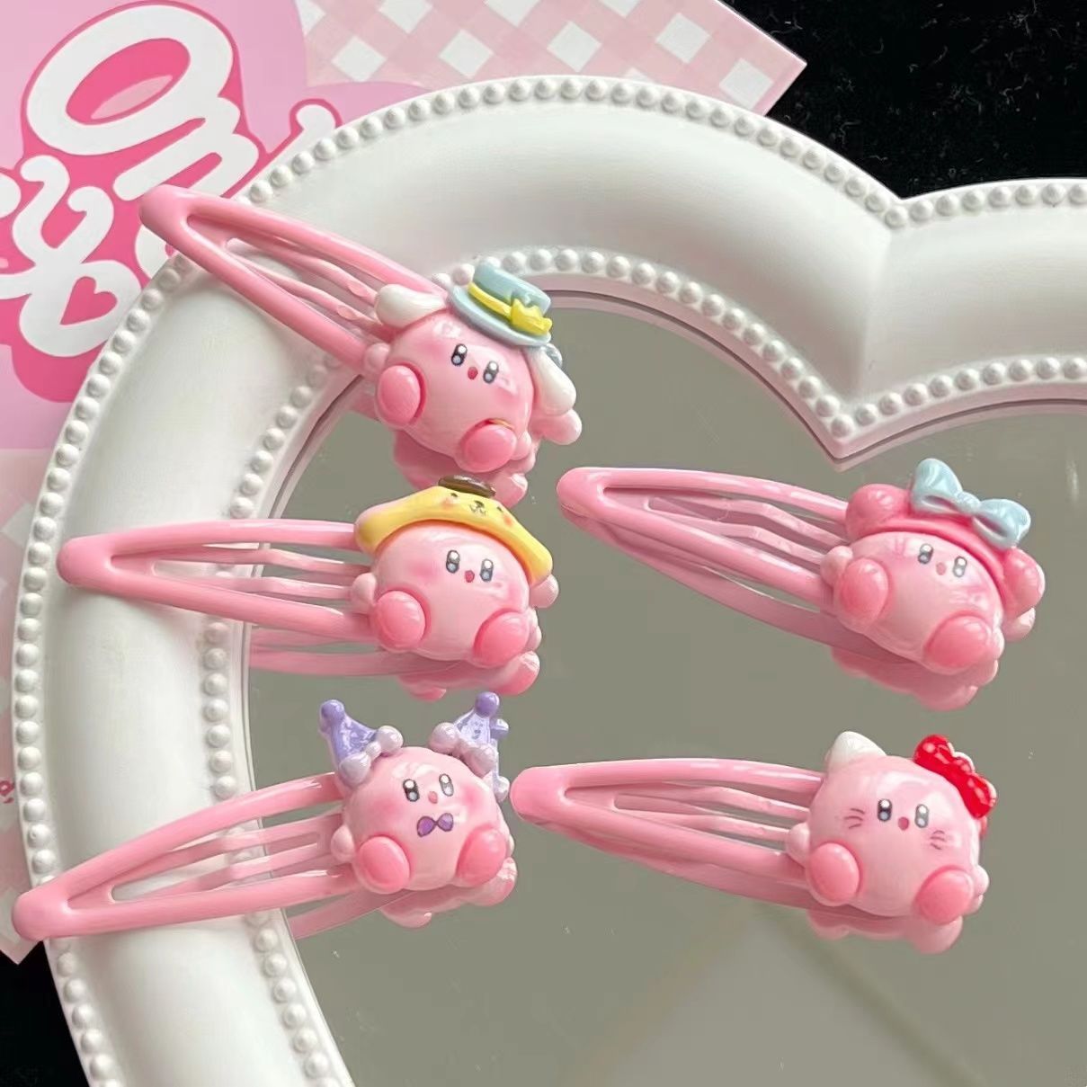 1~10pcs Cute Kirby BB Hair Cli - Hair Bundles 评论和价格