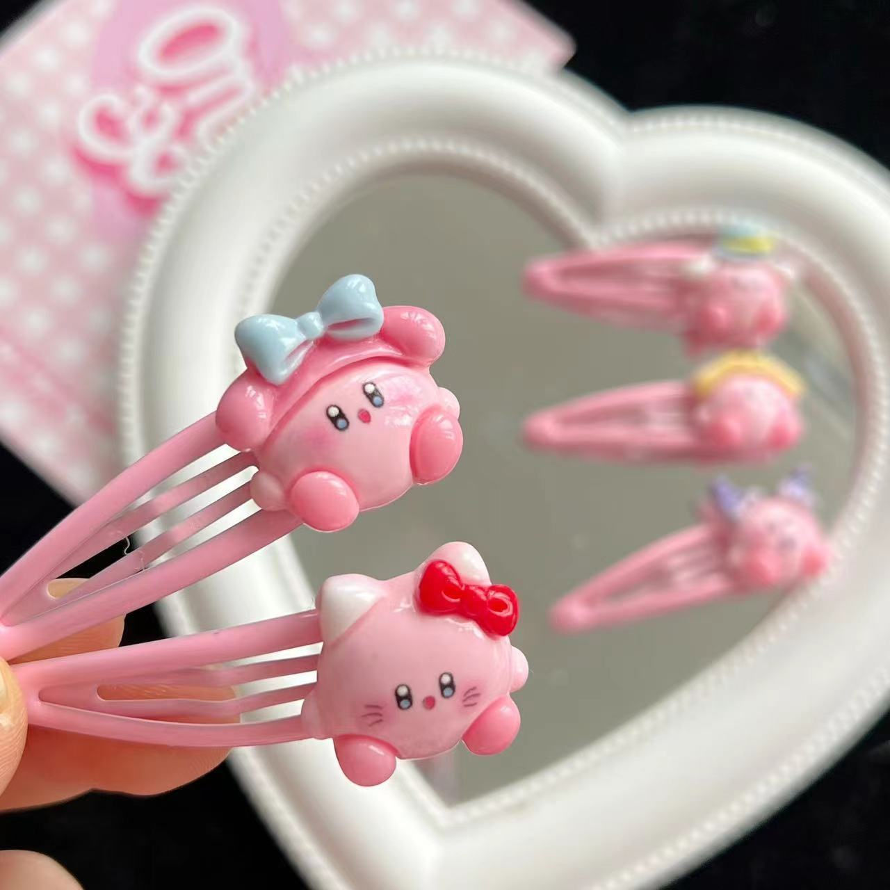 1~10pcs Cute Kirby BB Hair Cli - Hair Bundles 评论和价格