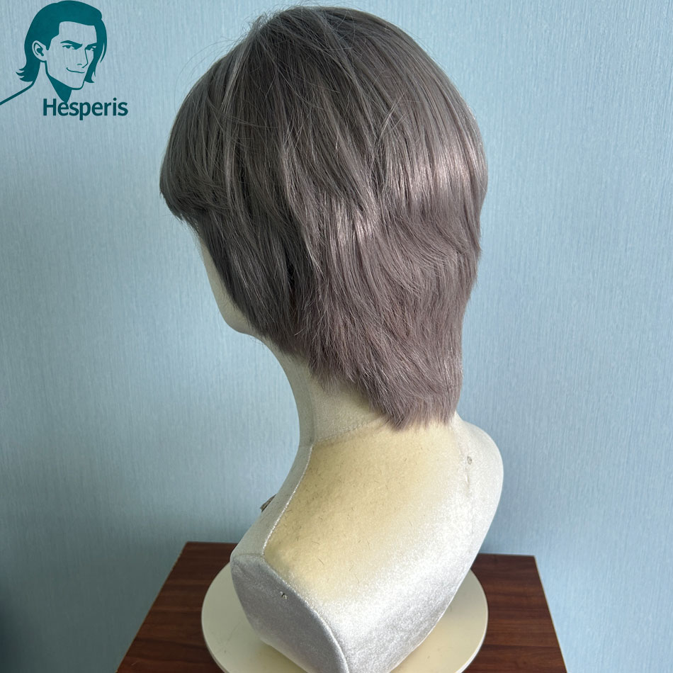 Hesperis Brazilian Remy Grey C - Pre Parted 13X4 Lace Front Bob Wig 评论和价格