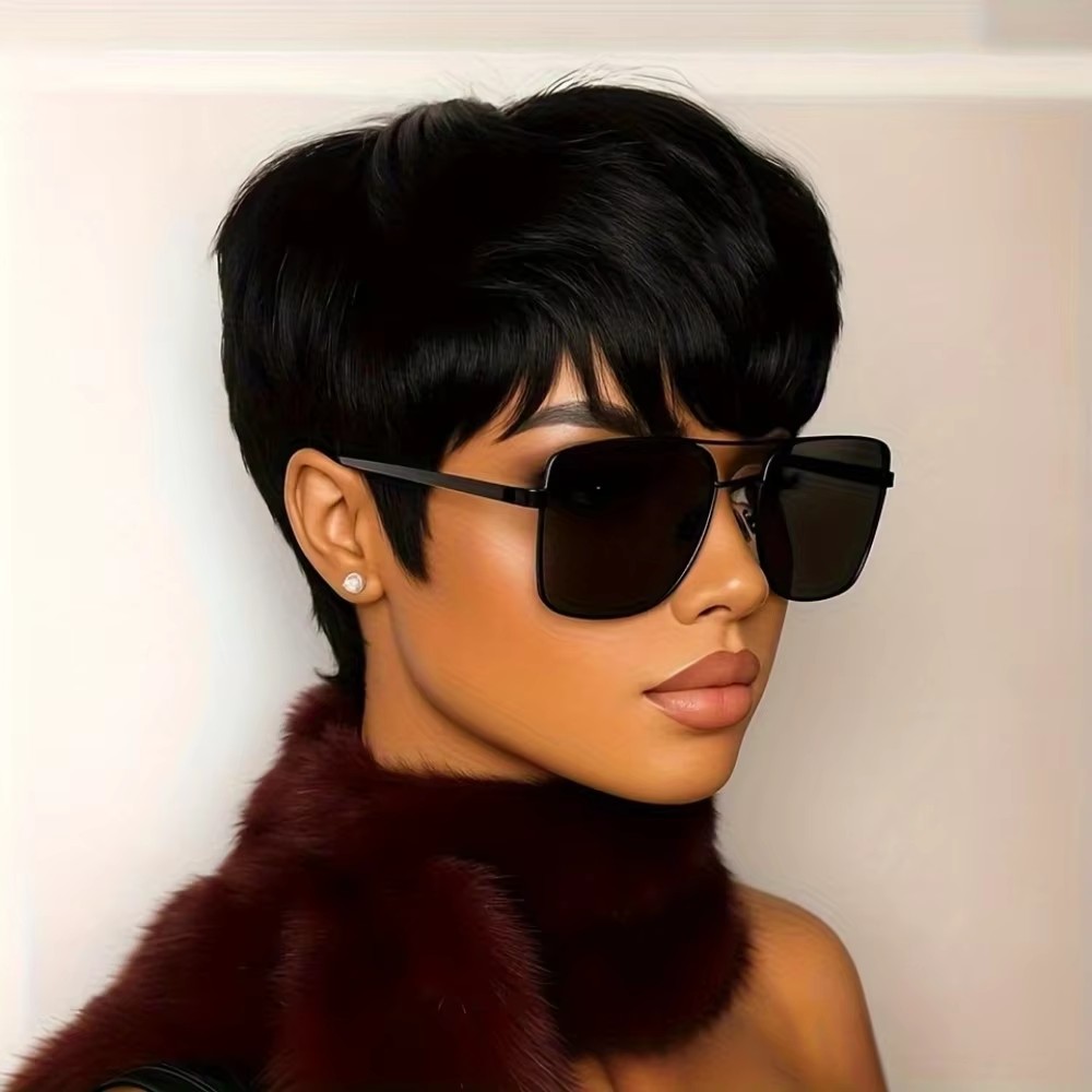 Women's Short Pixie Cut Human  - Short Pixie Cut Wig Human Hair Cheap 评论和价格