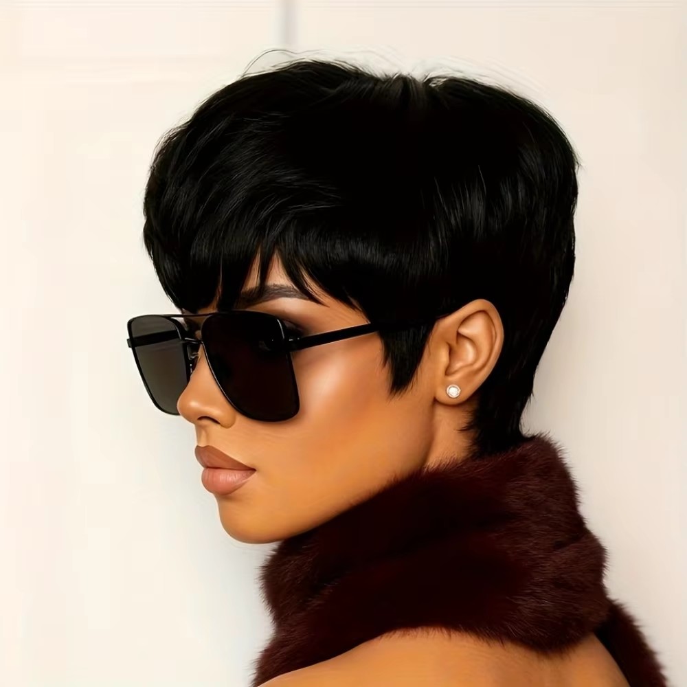 Women's Short Pixie Cut Human  - Short Pixie Cut Wig Human Hair Cheap 评论和价格