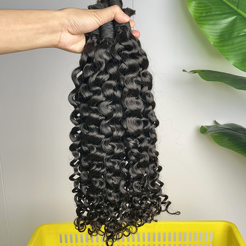 100% Human Hair Bulk for Braid - Water Wave Bulk Human Hair For Braiding 评论和价格