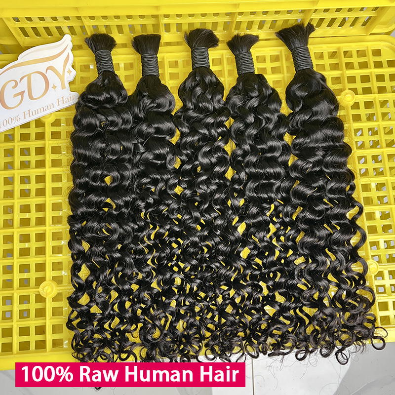 100% Human Hair Bulk for Braid - Water Wave Bulk Human Hair For Braiding 评论和价格