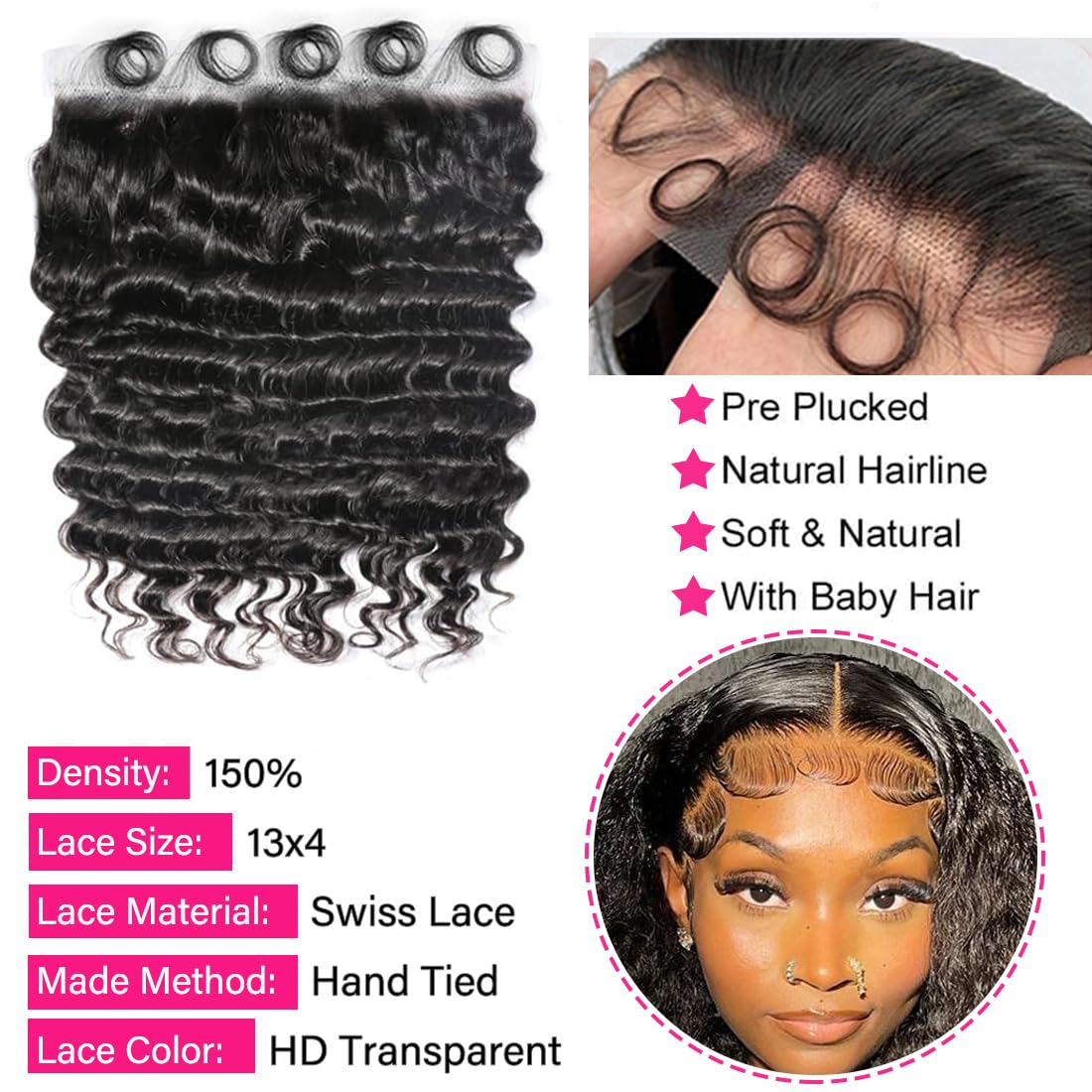 Deep Wave Bundles with Frontal - Deep Wave 3 Bundles With Closure 评论和价格