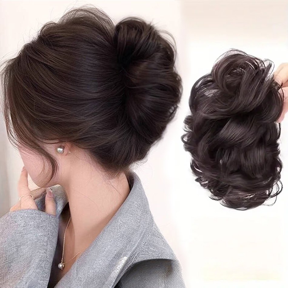 Synthetic Messy Bun Hair Piece - Claw Clip Messy Bun Hair Piece 评论和价格