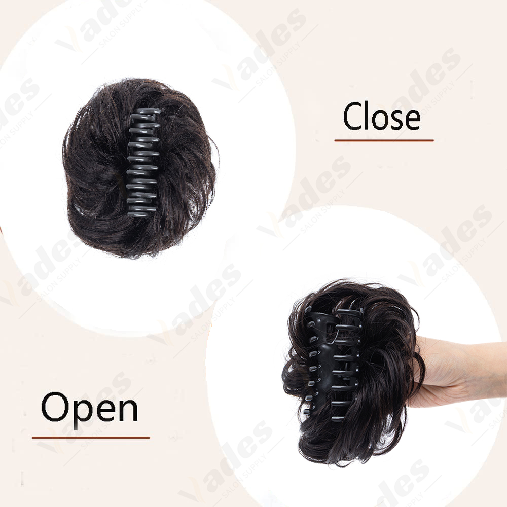 Messy Bun Hair Wavy Claw Clip  - Claw Clip Messy Bun Hair Piece 评论和价格