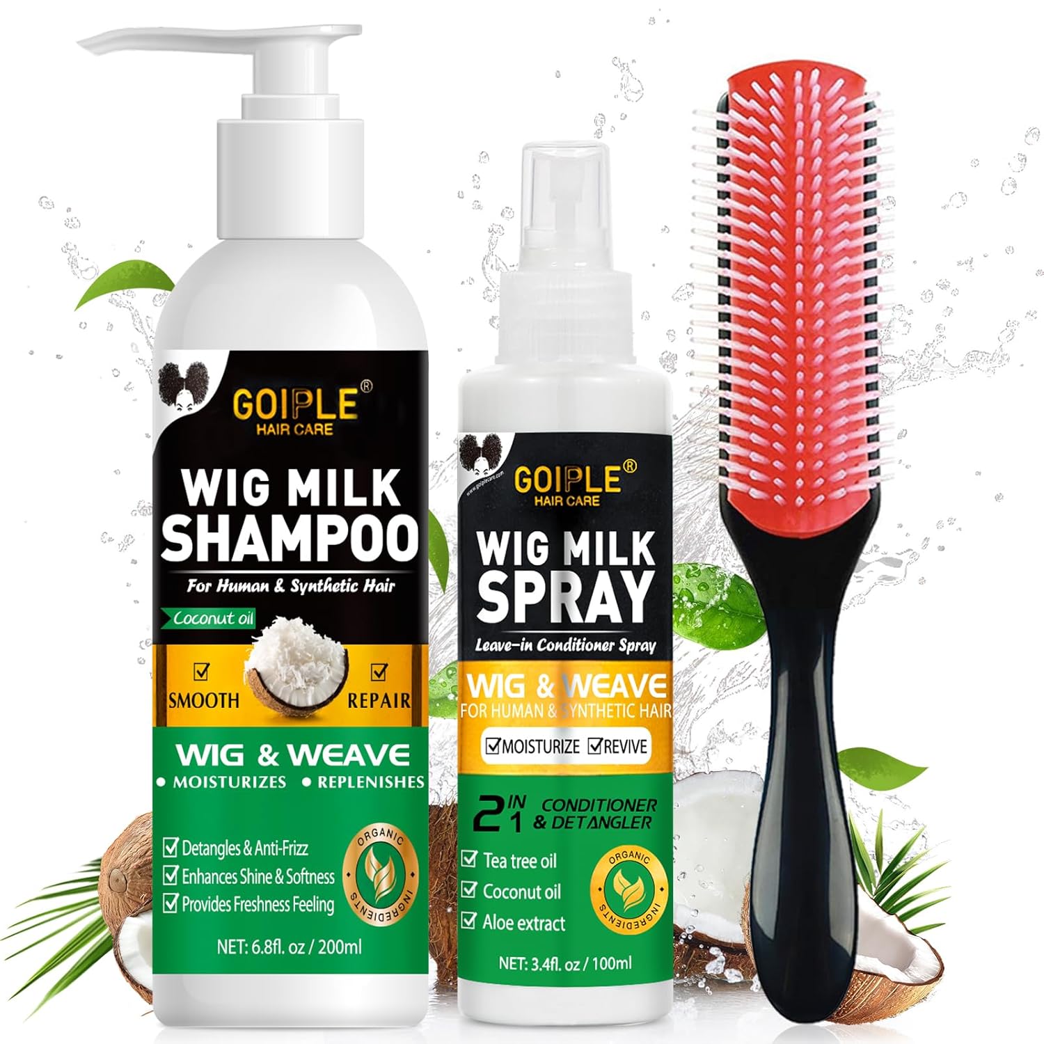 GOIPLE 3 in 1 Wig Care Kit wit - Synthetic Wigs 评论和价格