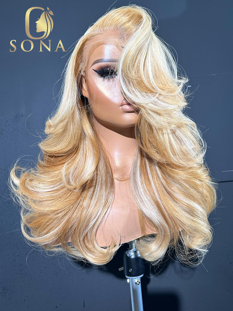 613# 27# Highlight HD Lace Fro - 613 Blonde Body Wave Lace Front Wig 评论和价格