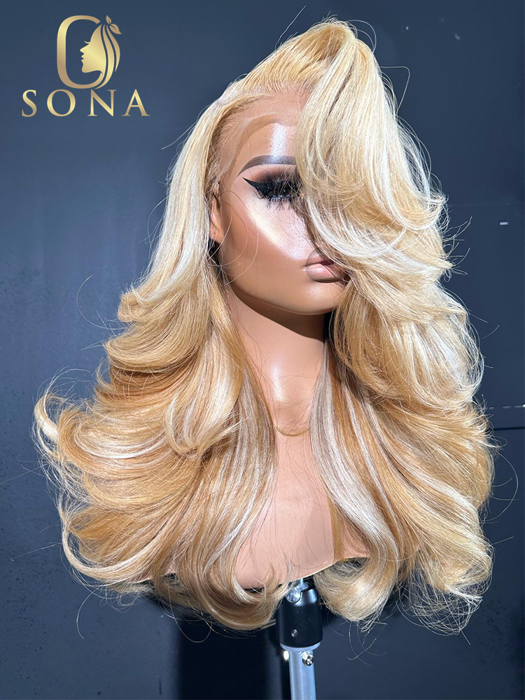 613# 27# Highlight HD Lace Fro - 613 Blonde Body Wave Lace Front Wig 评论和价格