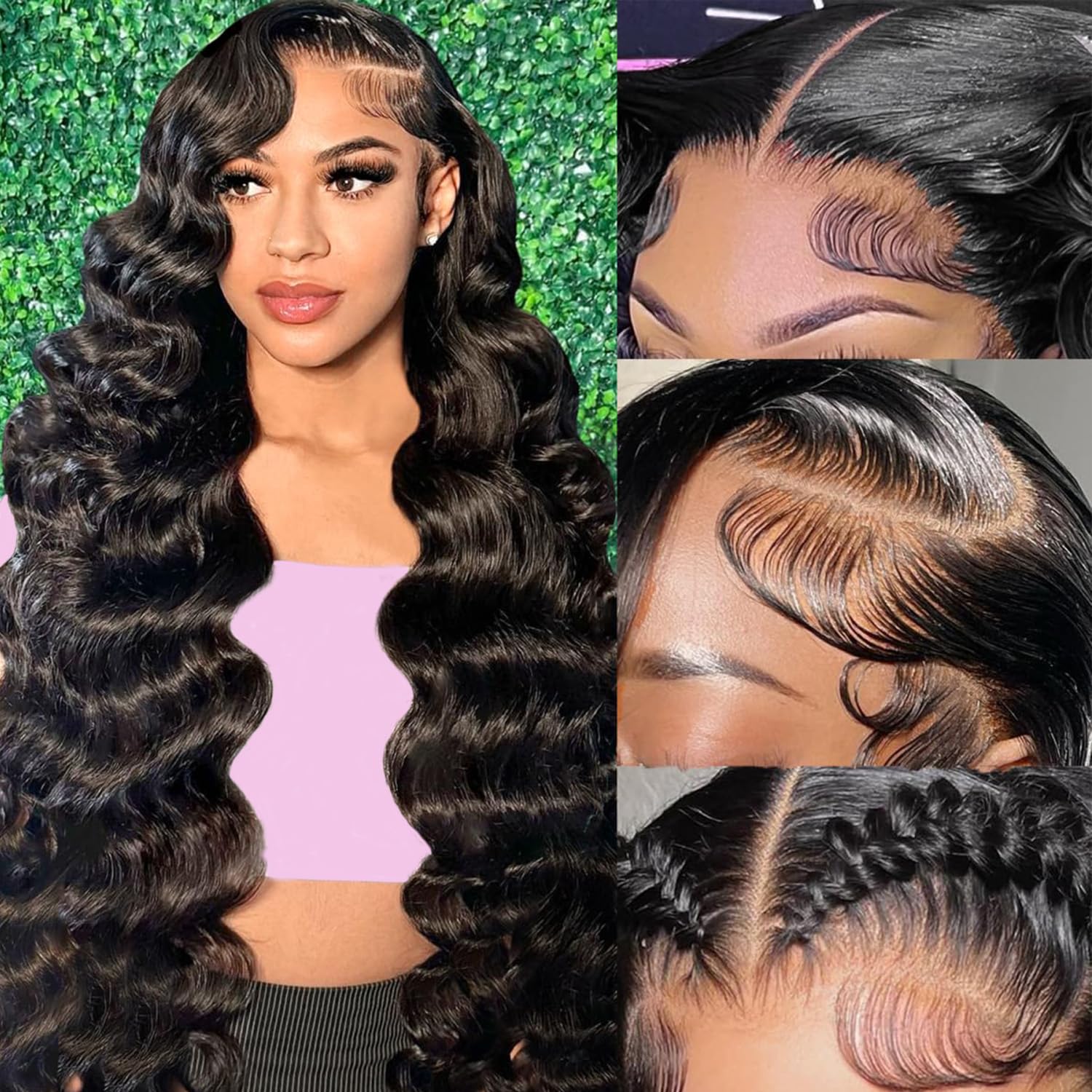 13x6 Hd Transparent Body Wave  - Hd Lace Frontal Wig Human Hair Pre Plucked 评论和价格