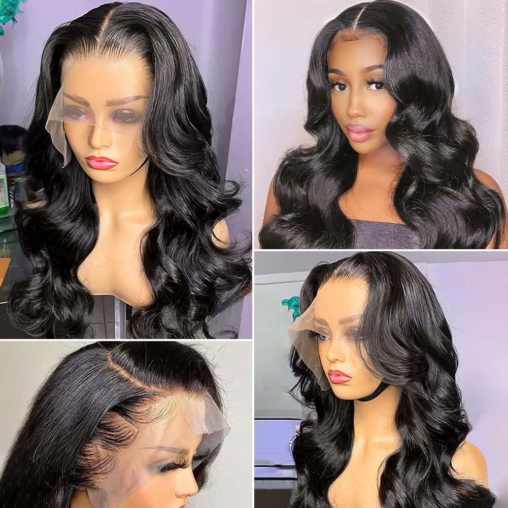 13x6 Hd Transparent Body Wave  - Hd Lace Frontal Wig Human Hair Pre Plucked 评论和价格