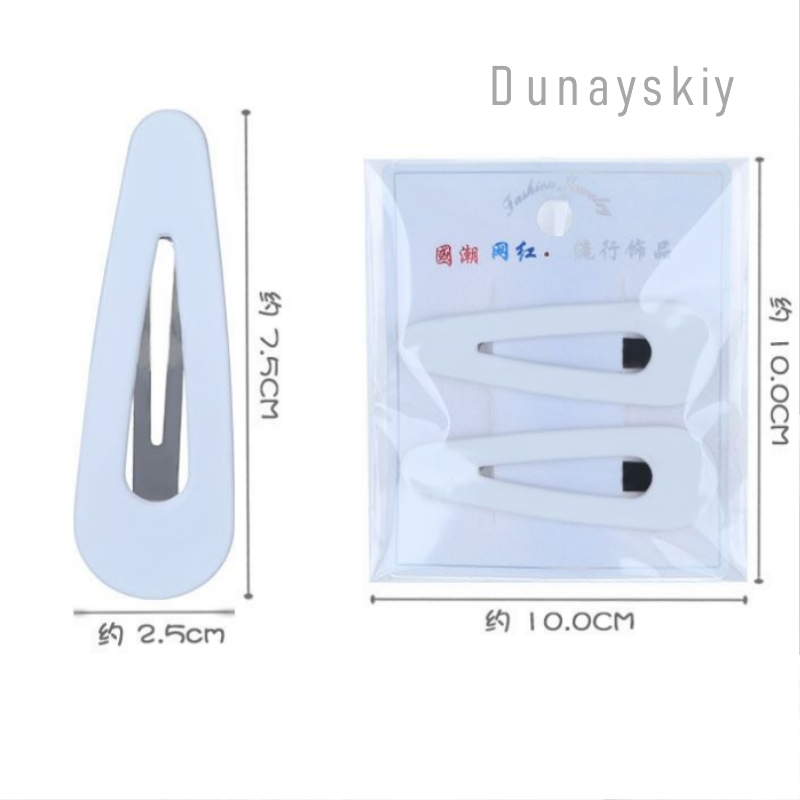 White Large BB Hair Clips Cosp - Hair Clips 评论和价格