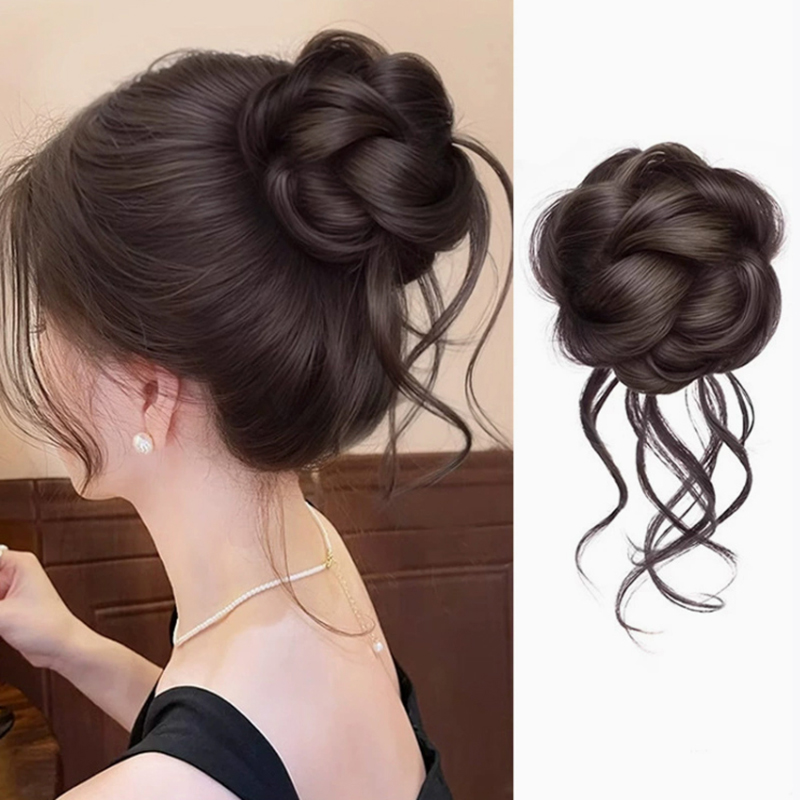 NEW New Synthetic Hair Bun Chi - Claw Clip Messy Bun Hair Piece 评论和价格
