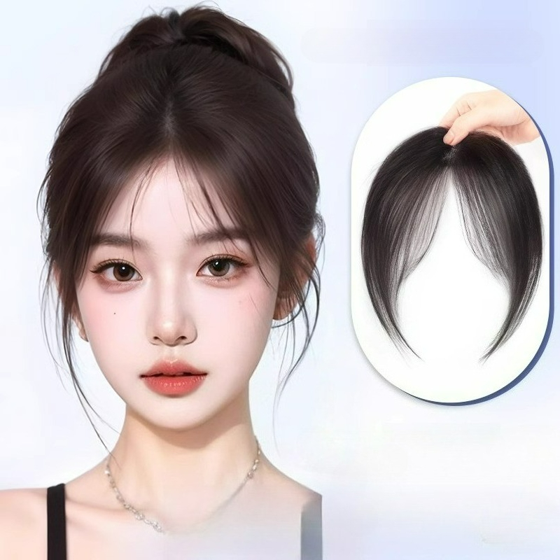 Ultra Light Human Hair Bangs F - Seamless Clip In Hair Extensions Human Hair 评论和价格