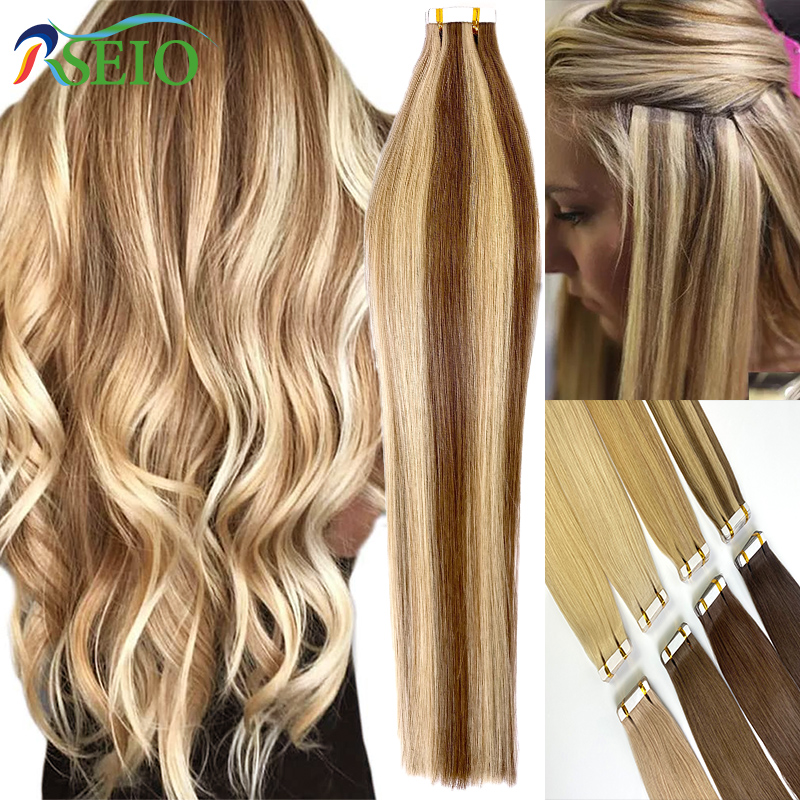 RSEIO Straight Tape In Human H - Invisible Tape In Extensions Real Hair 评论和价格