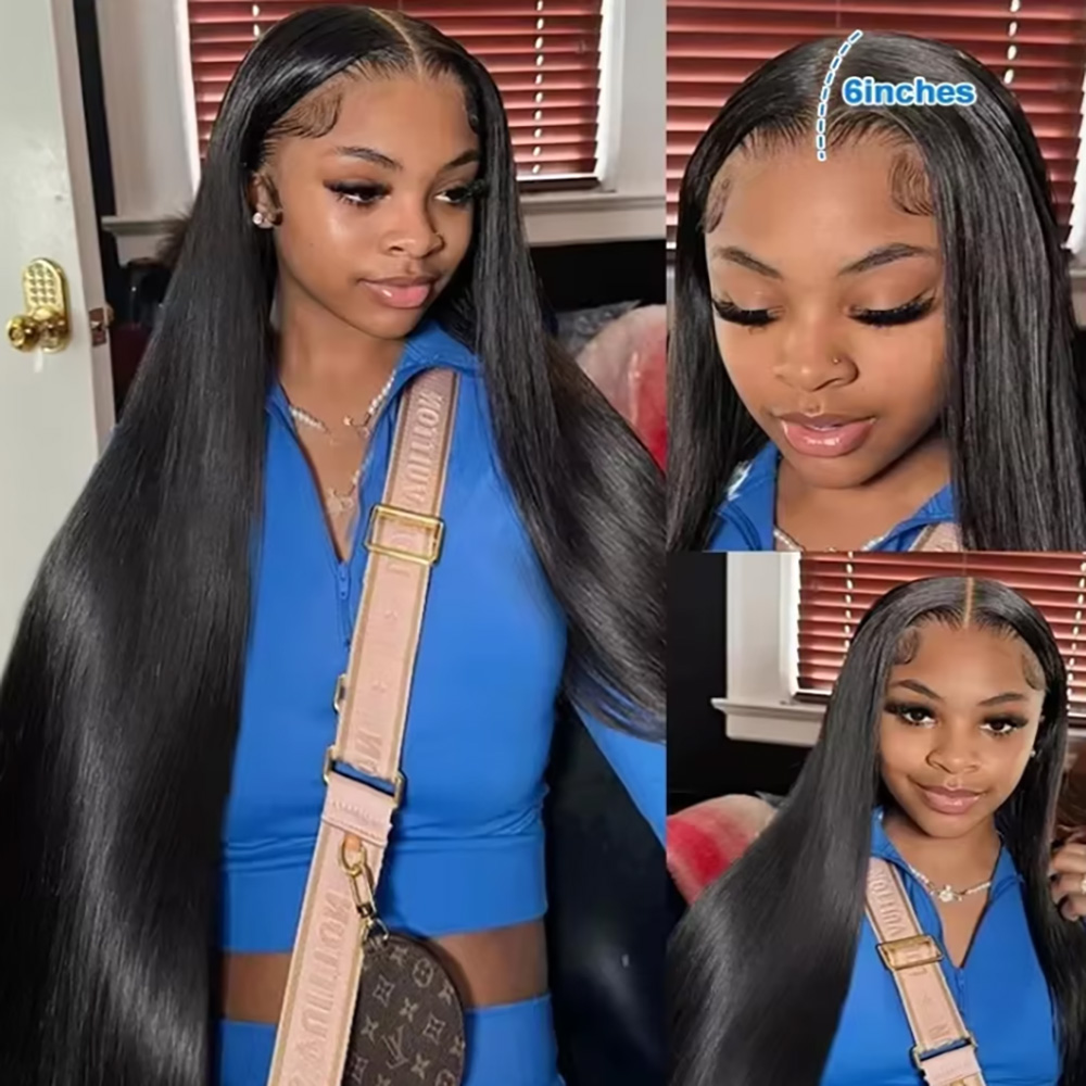 Natural Black Silky Bone Strai - Glueless Wear And Go Human Hair Wig 评论和价格