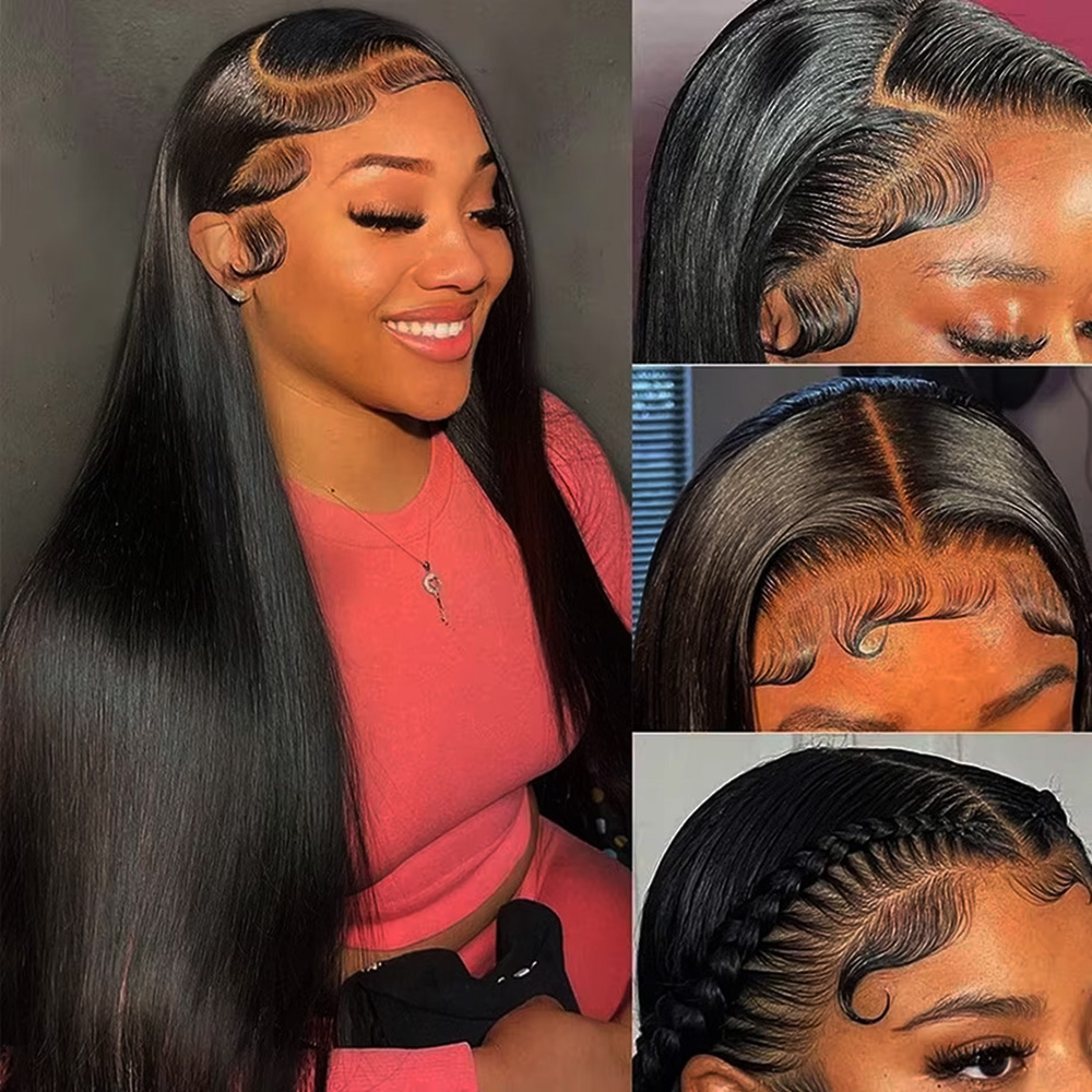 Natural Black Silky Bone Strai - Glueless Wear And Go Human Hair Wig 评论和价格