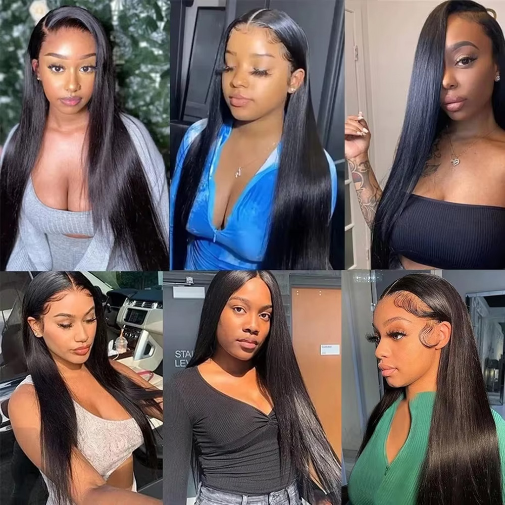 Natural Black Silky Bone Strai - Glueless Wear And Go Human Hair Wig 评论和价格