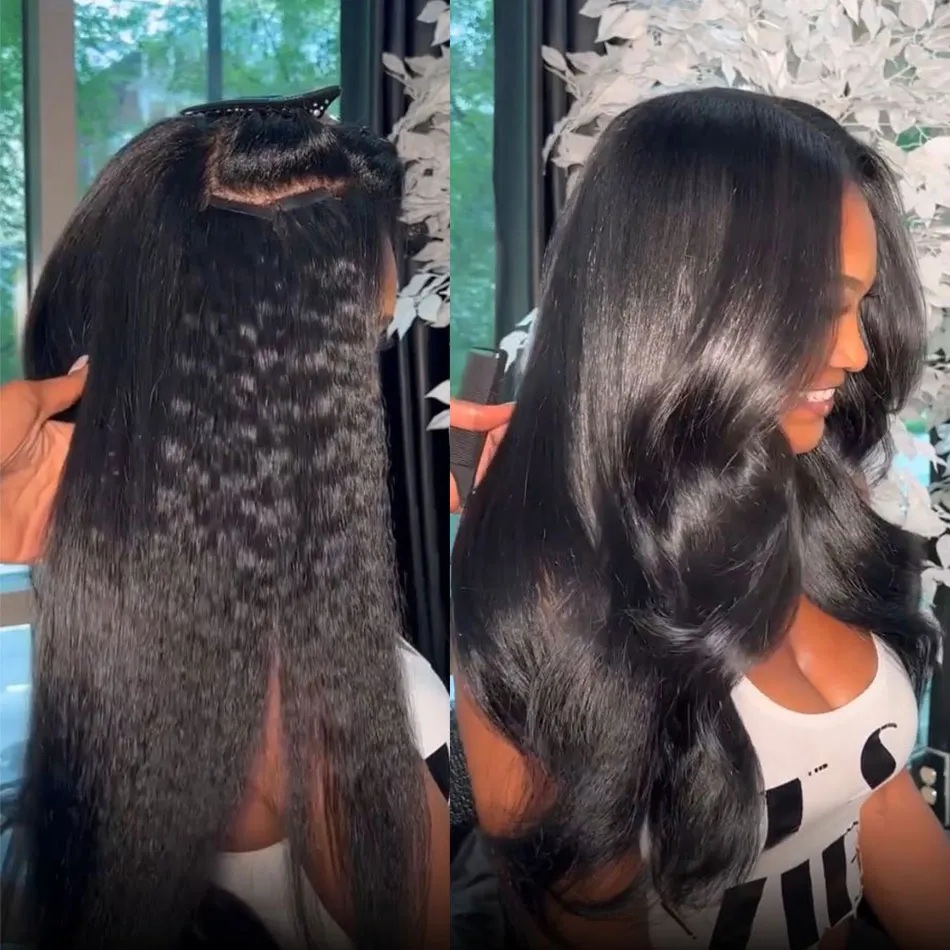 Kinky Straight Tape in Hair Ex - Invisible Tape In Extensions Real Hair 评论和价格