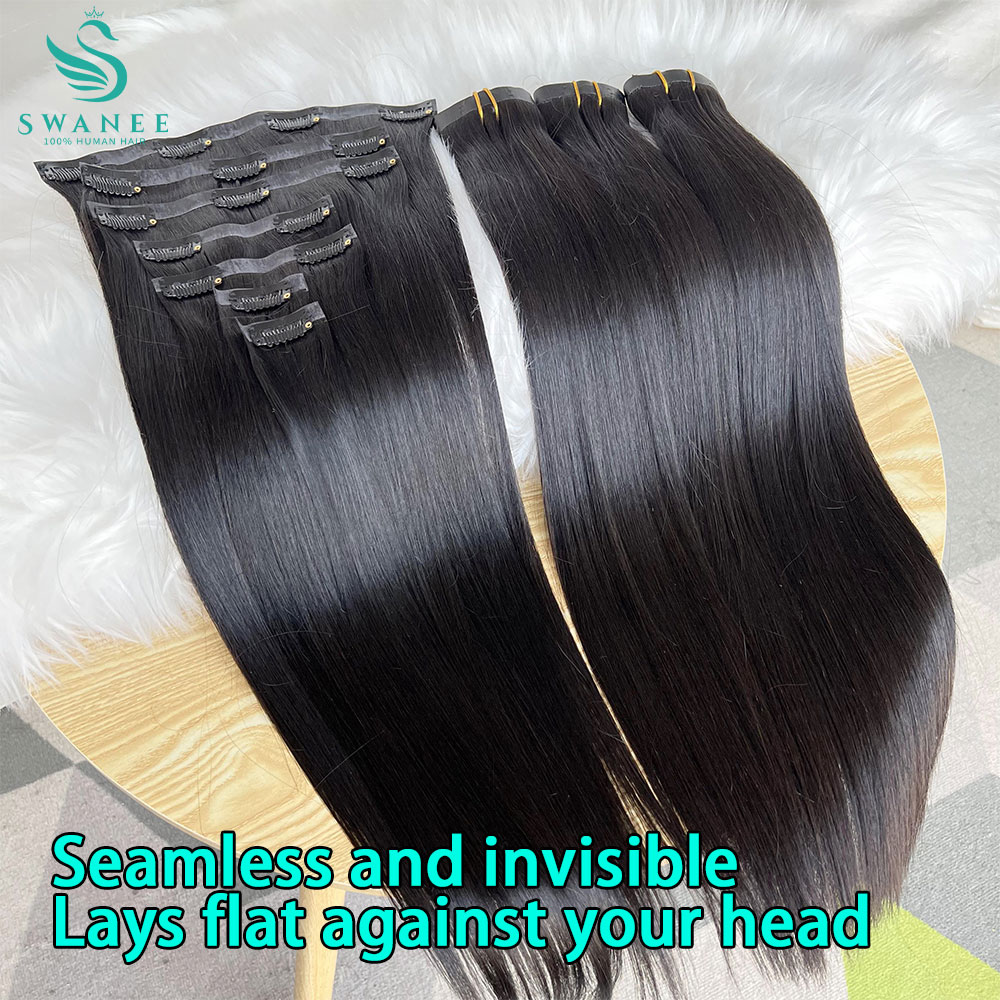 15A 100% Human Hair Extenion N - Seamless Clip In Hair Extensions Human Hair 评论和价格