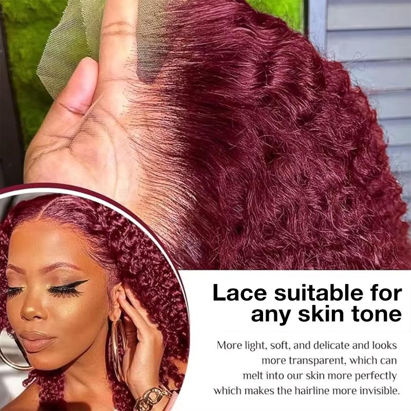 99j Deep Wave Lace Front Hair  - Lace Front Wigs 评论和价格