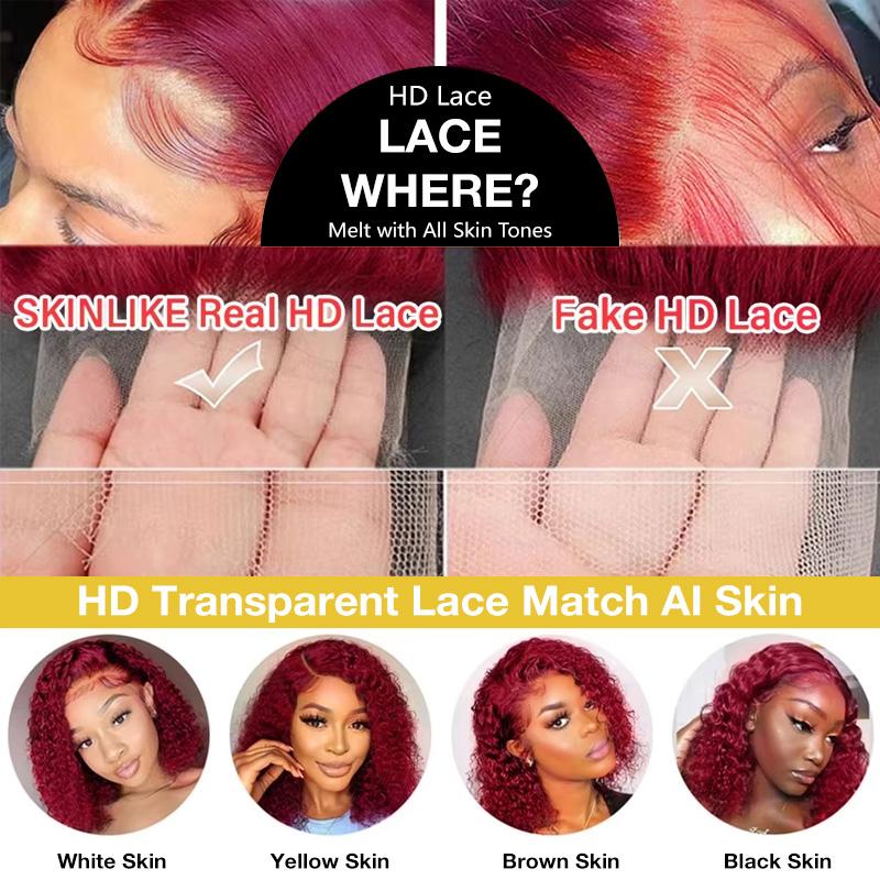 99j Deep Wave Lace Front Hair  - Lace Front Wigs 评论和价格