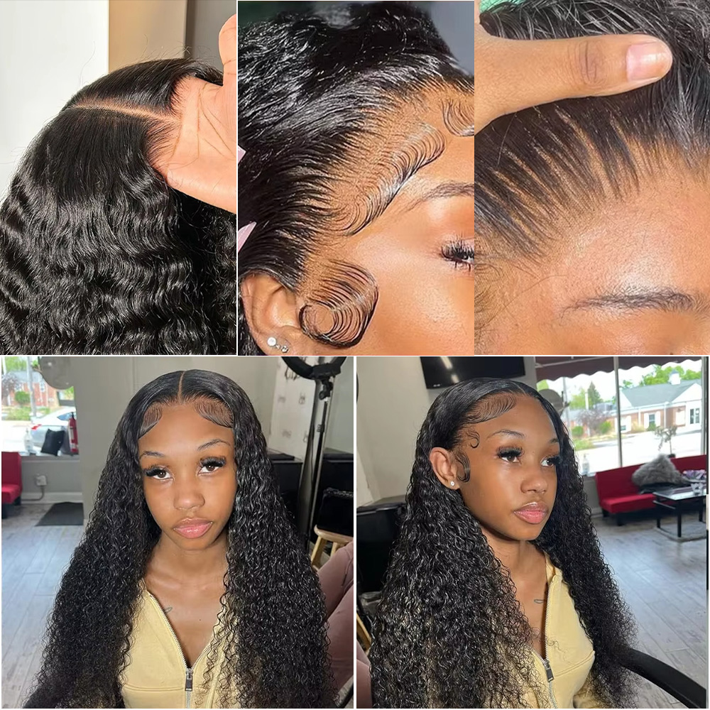 28 46 Inches Deep Wave 7x6 360 - Hd Lace Frontal Wig Human Hair Pre Plucked 评论和价格