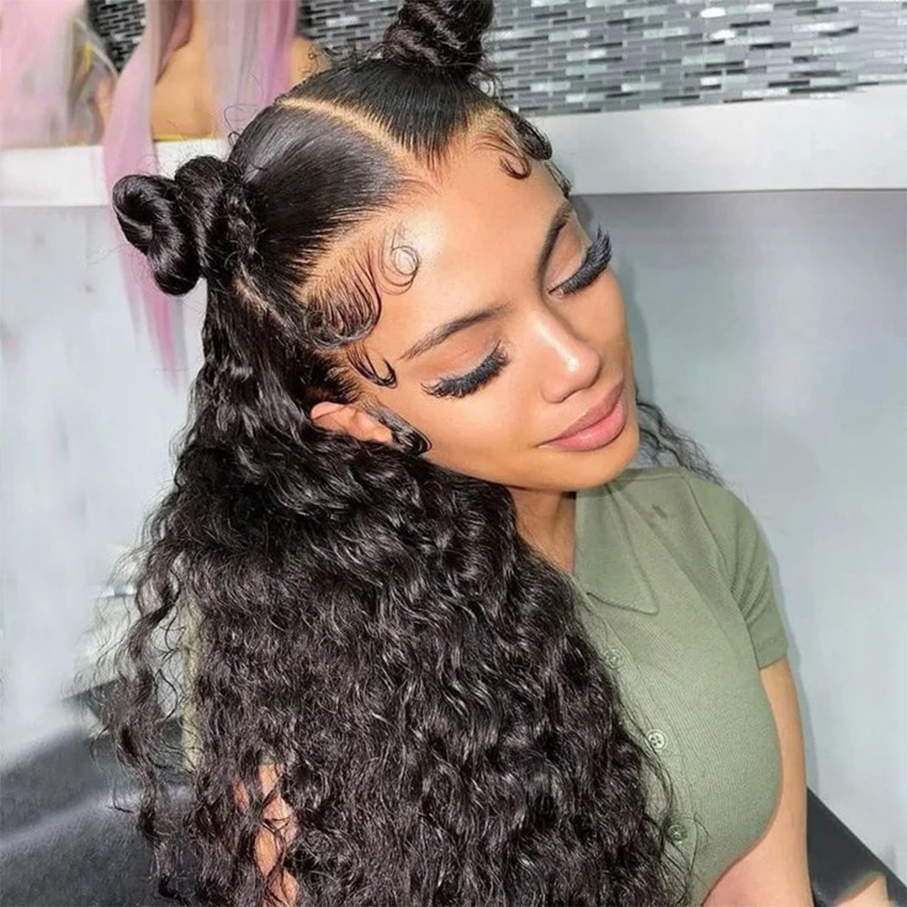 28 46 Inches Deep Wave 7x6 360 - Hd Lace Frontal Wig Human Hair Pre Plucked 评论和价格