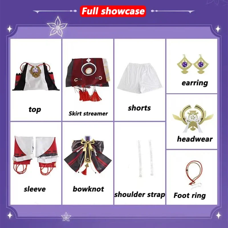 Yae Miko Cosplay Costume Game  - Synthetic Wigs 评论和价格