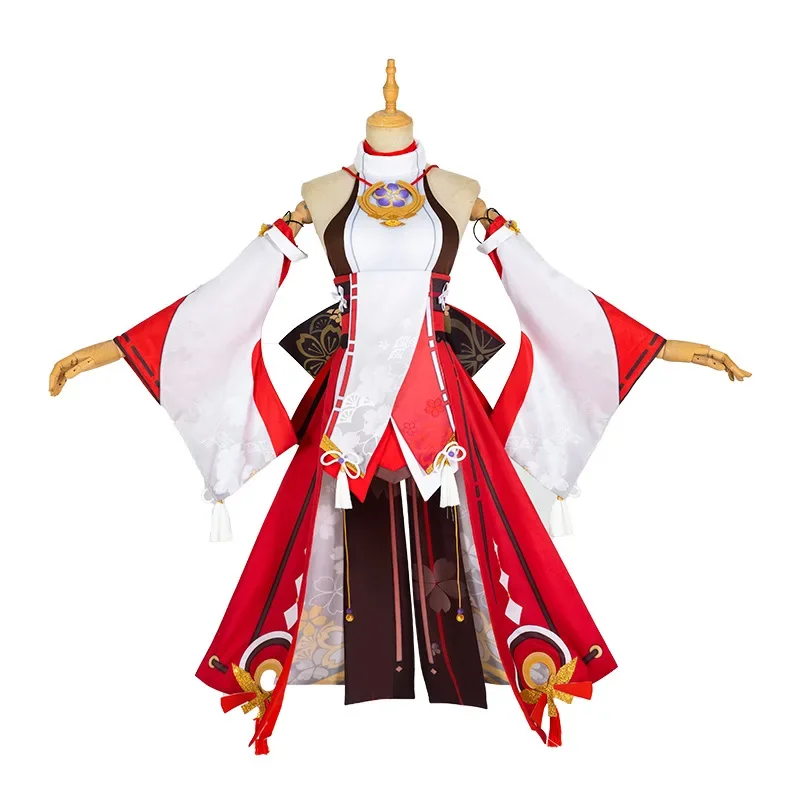 Yae Miko Cosplay Costume Game  - Synthetic Wigs 评论和价格