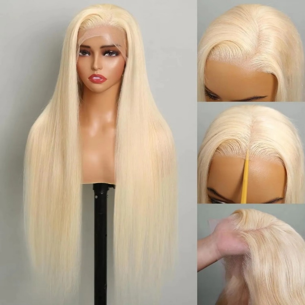 613 Blonde Human Hair Wig HD L - Lace Front Wigs 评论和价格