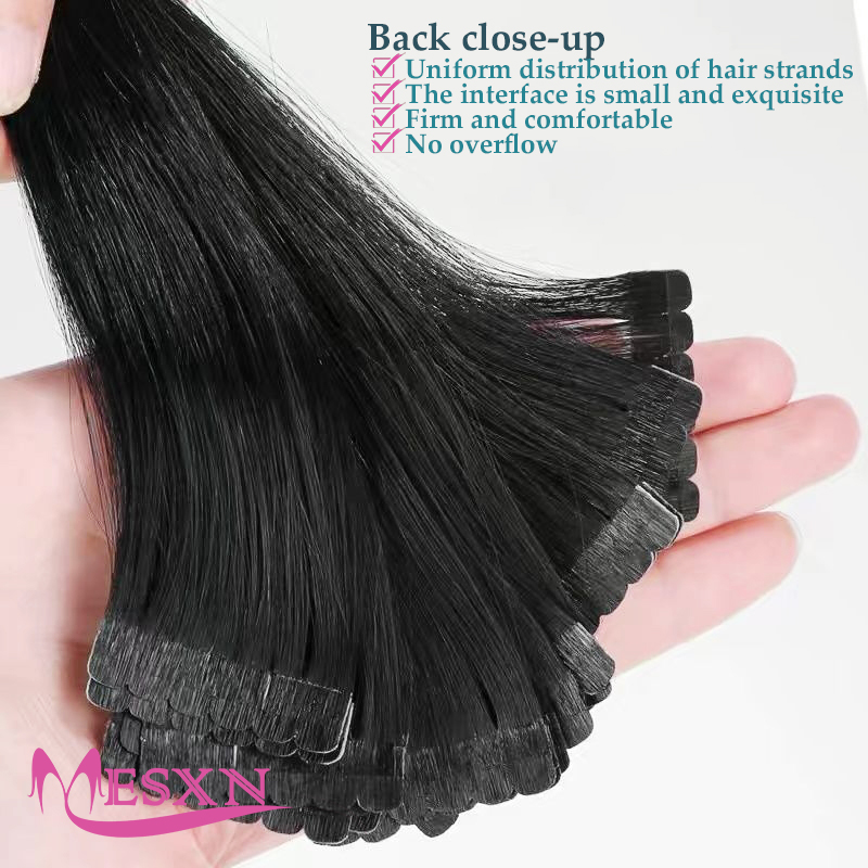 Mini Straight Tape In Human Ha - Invisible Tape In Extensions Real Hair 评论和价格