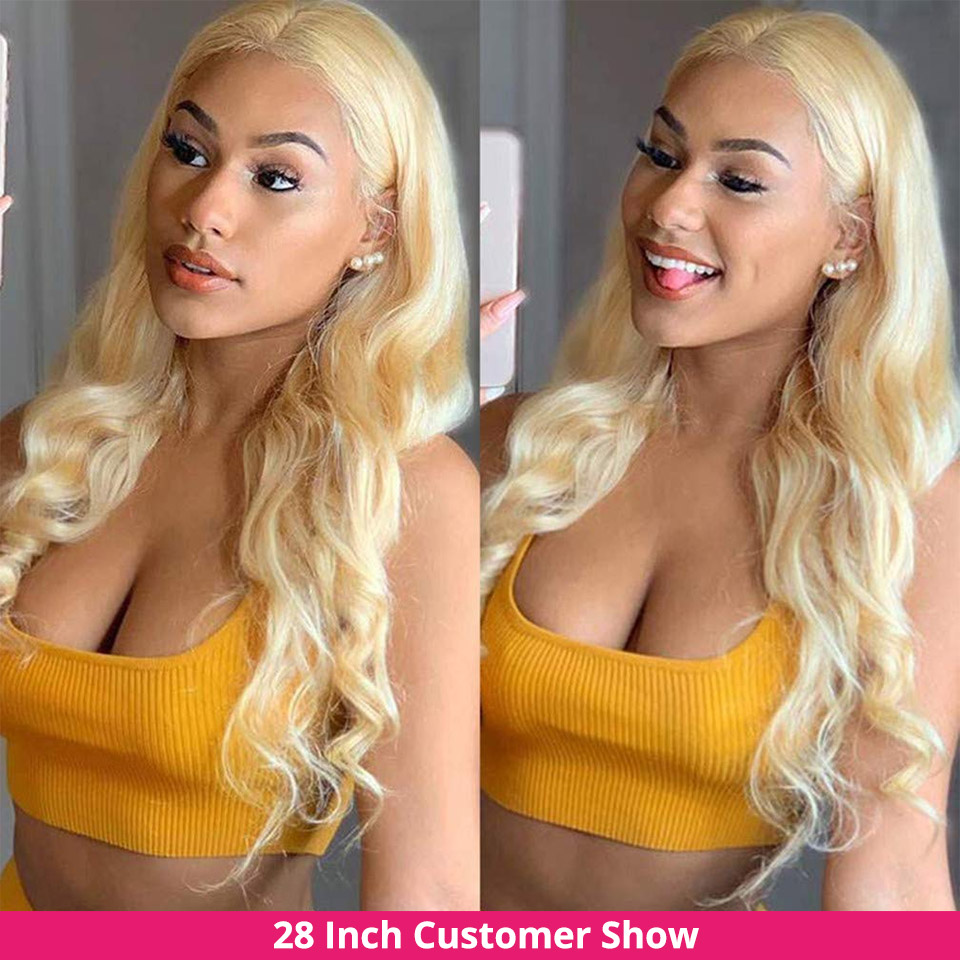 HairUGo 613 Blonde 13x6 Body W - 613 Blonde Body Wave Lace Front Wig 评论和价格