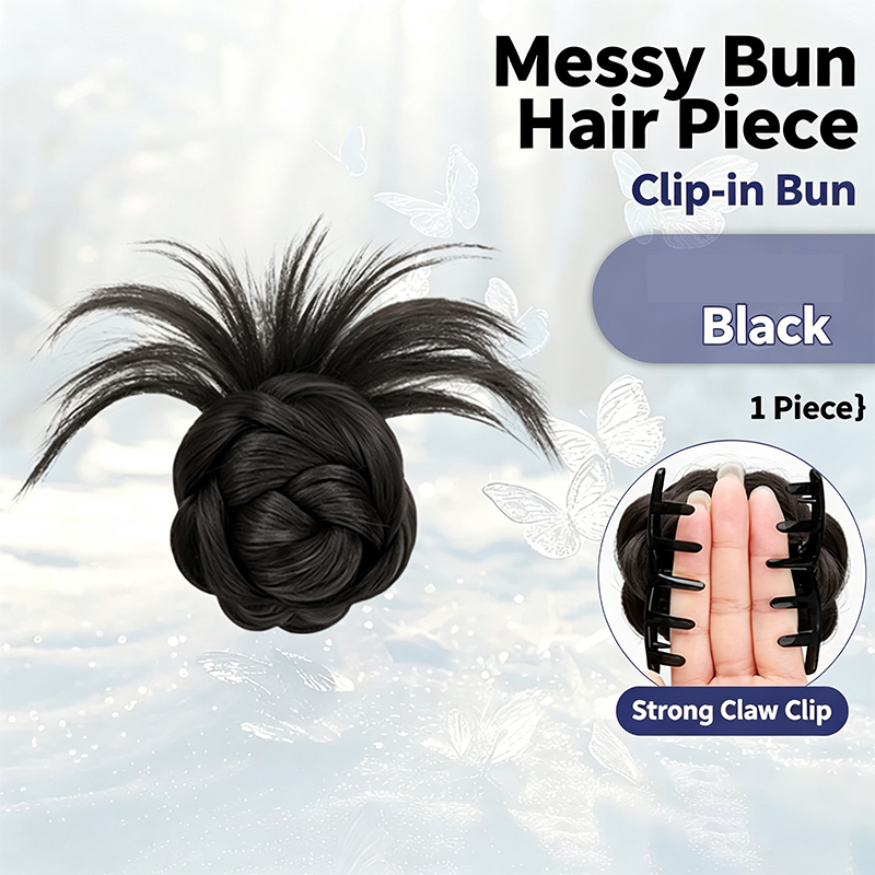 Fluffy Spiky Messy Bun Hair Pi - Claw Clip Messy Bun Hair Piece 评论和价格