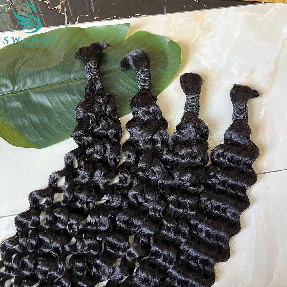 Water Wave 100% Human Hair Bul - Water Wave Bulk Human Hair For Braiding 评论和价格