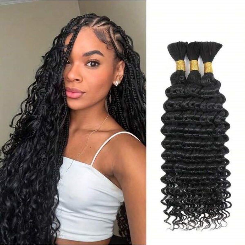 2 Bundles Water Wave Bulk Huma - Water Wave Bulk Human Hair For Braiding 评论和价格