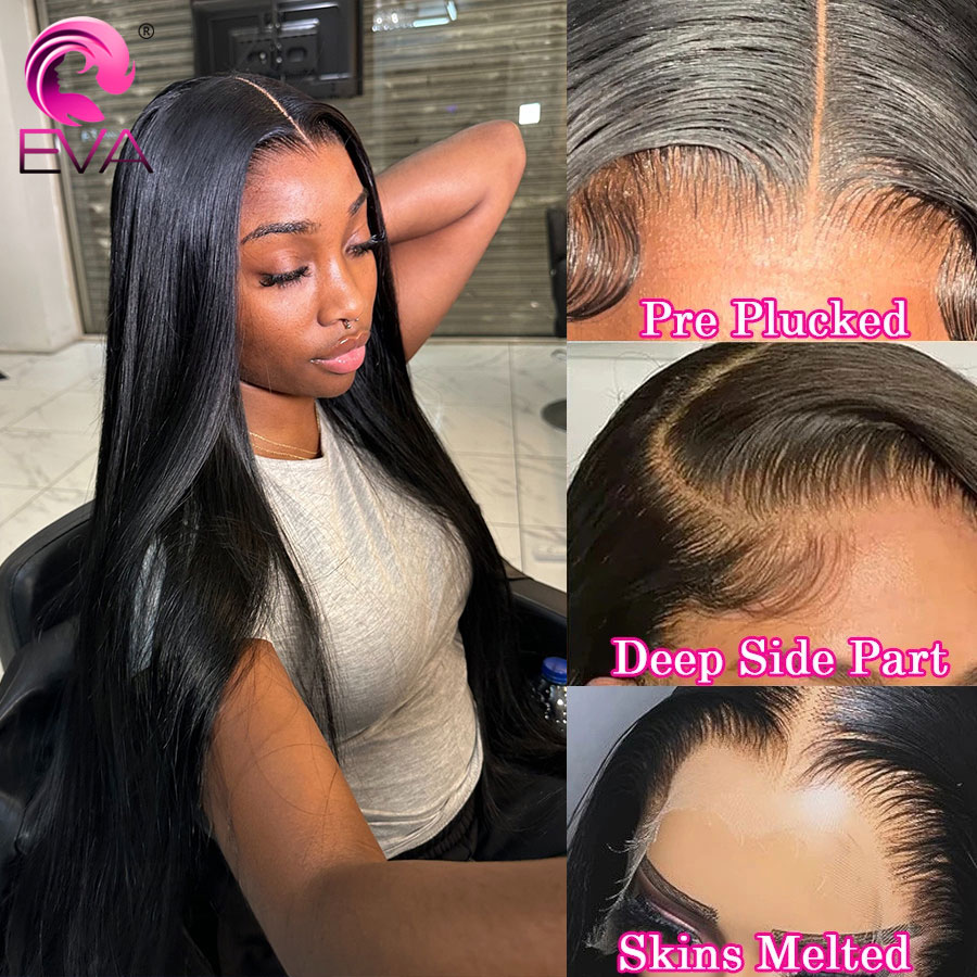 Eva Hair Deep Part HD Lace Fro - Hd Lace Frontal Wig Human Hair Pre Plucked 评论和价格