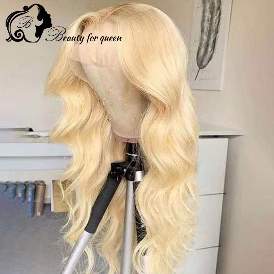 2026 Colored 613 Blonde Plucke - 613 Blonde Body Wave Lace Front Wig 评论和价格