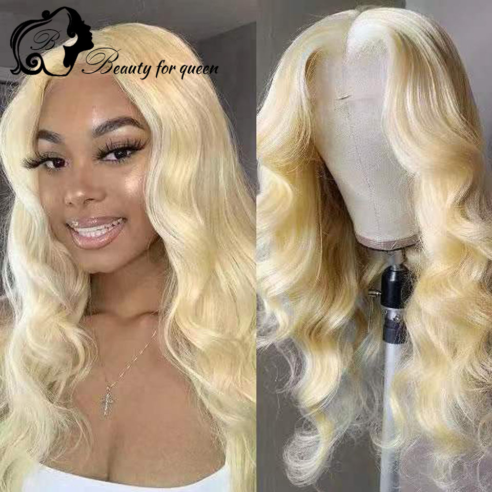 2026 Colored 613 Blonde Plucke - 613 Blonde Body Wave Lace Front Wig 评论和价格