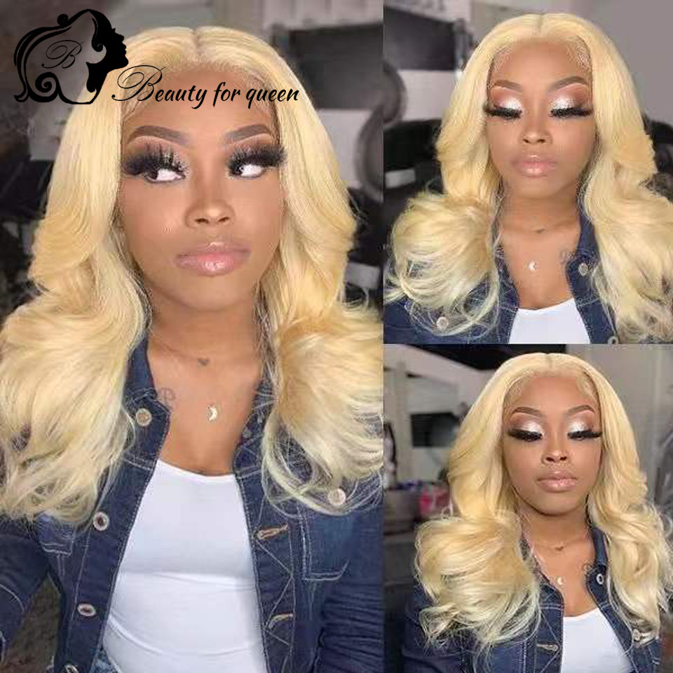2026 Colored 613 Blonde Plucke - 613 Blonde Body Wave Lace Front Wig 评论和价格