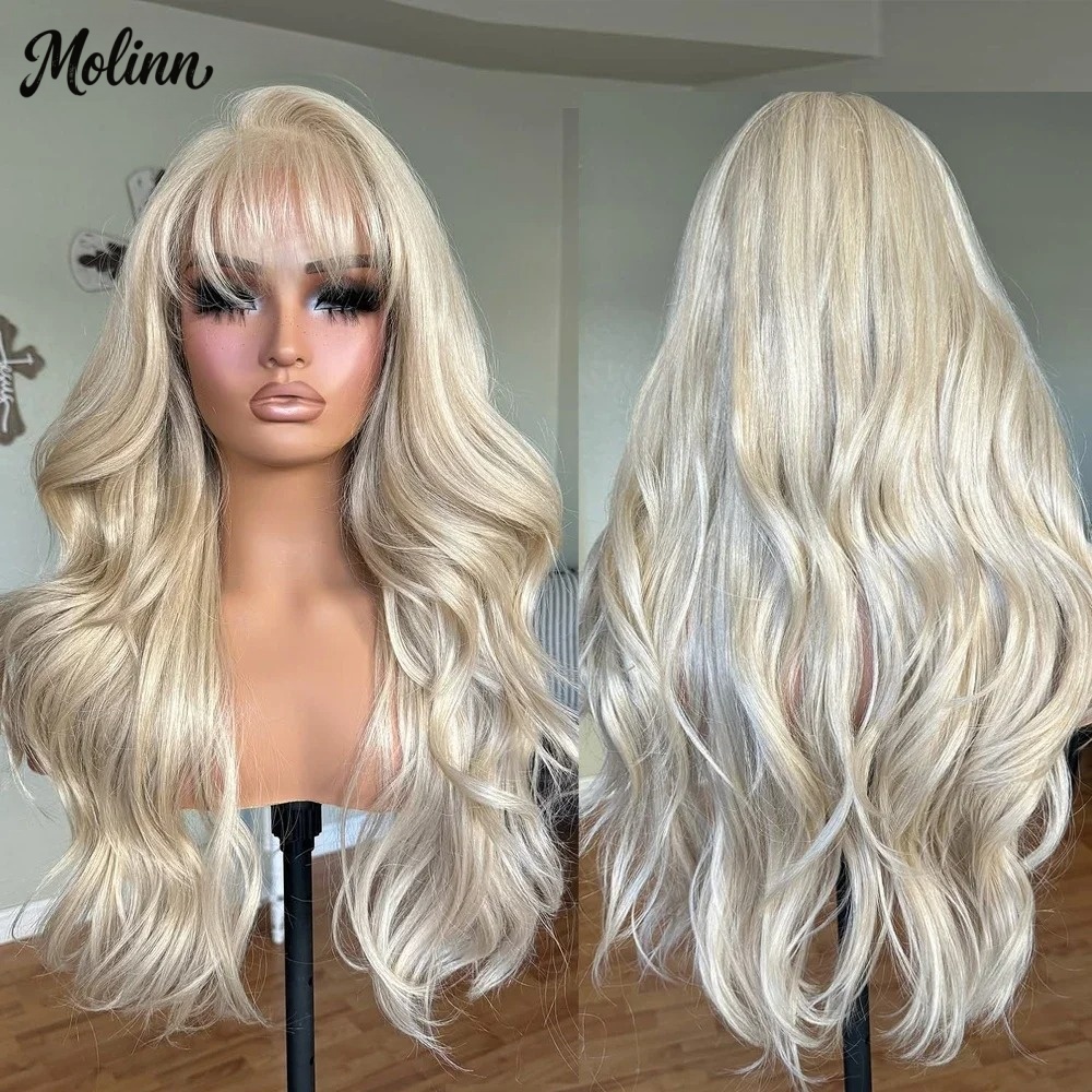 Bangs 613 Blonde Body Wave Lac - 613 Blonde Body Wave Lace Front Wig 评论和价格