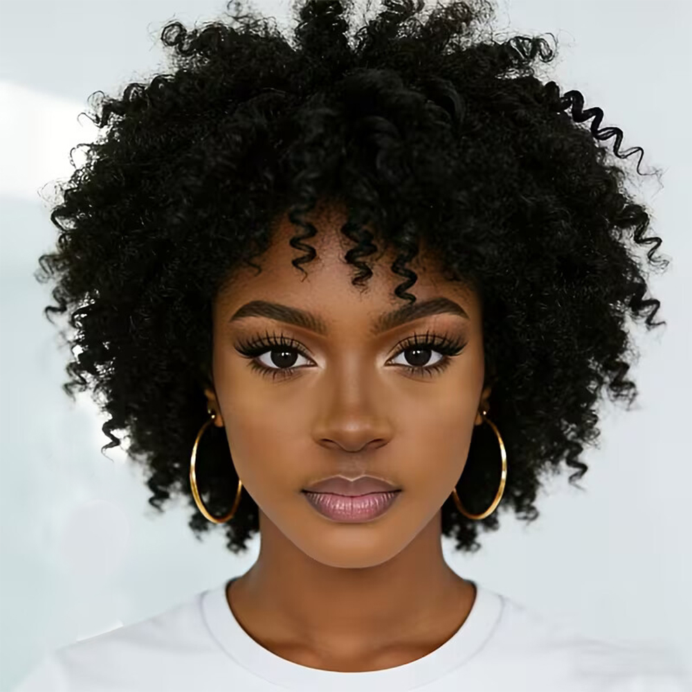 Human Hair Bob Wigs Short Kink - Short Pixie Cut Wig Human Hair Cheap 评论和价格