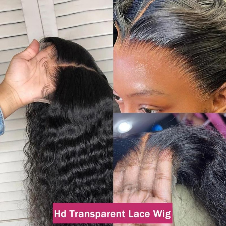 30 Inch Deep Wave Lace Front W - Hd Lace Frontal Wig Human Hair Pre Plucked 评论和价格