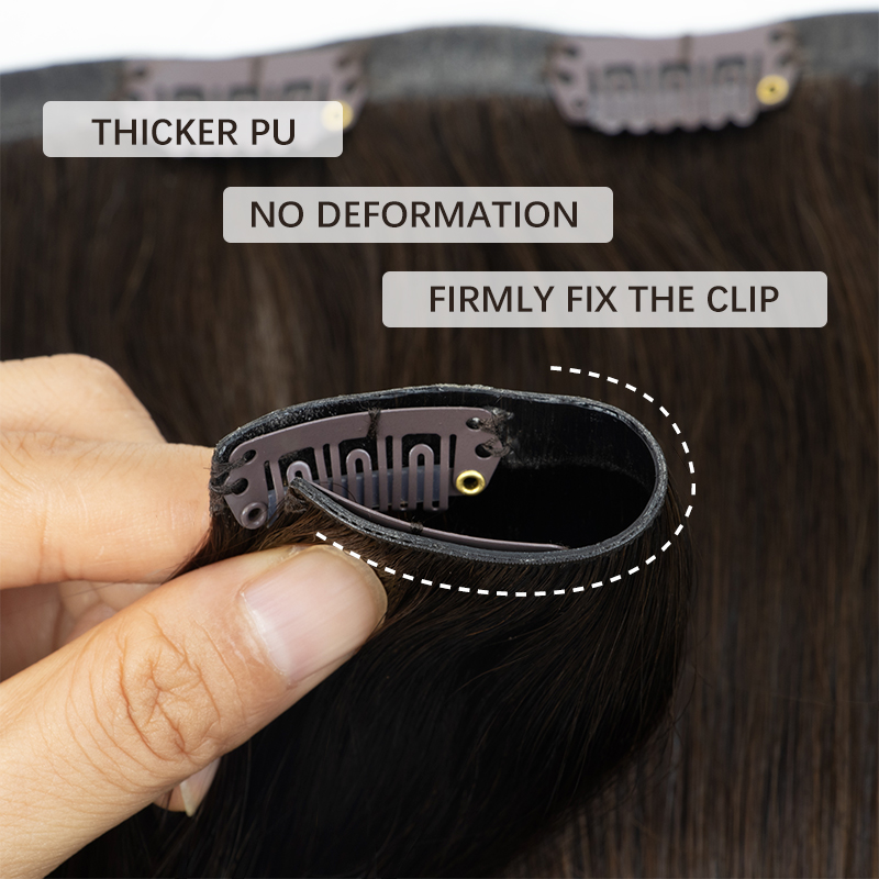 Invisible Thick PU Clip In Hum - Seamless Clip In Hair Extensions Human Hair 评论和价格