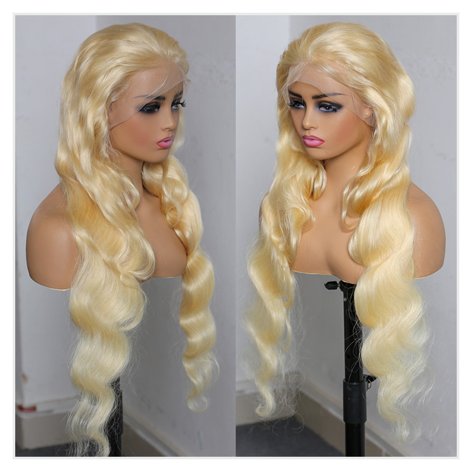 613 Honey Blonde 13x4 Lace Fro - 613 Blonde Body Wave Lace Front Wig 评论和价格