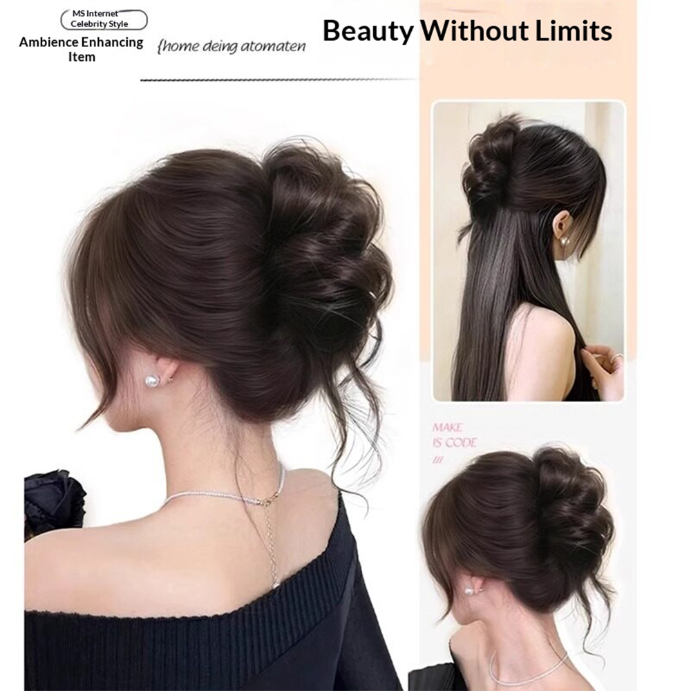 1pc Elegant Chignon Bun Extens - Claw Clip Messy Bun Hair Piece 评论和价格